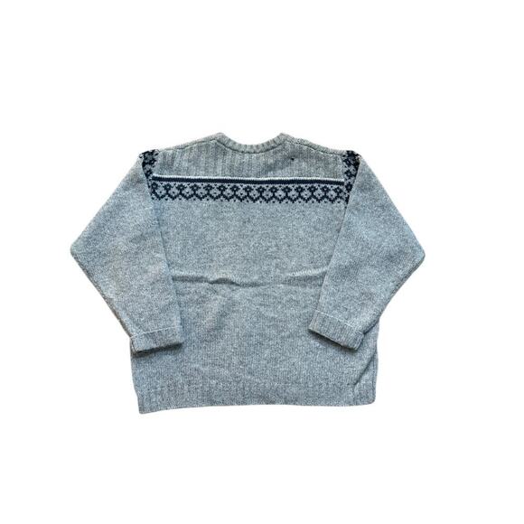 Vintage Structure Women's Blue Gray 100% Wool Crew Neckline Sweater Size XL - Picture 2 of 4